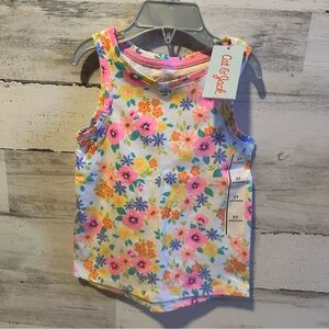 Cat & Jack Toddler Girl Tank Top Flowers Size 2T NEW